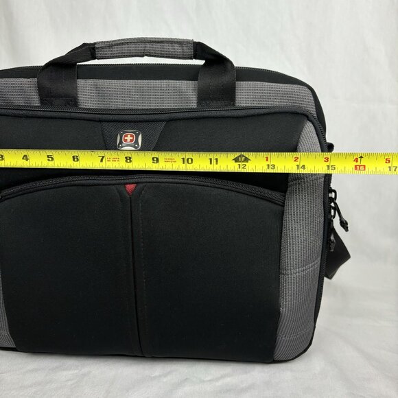 SwissGear Wenger Black & Gray Laptop Bag - Multiple Compartments Durable Fabric. - Picture 5 of 16